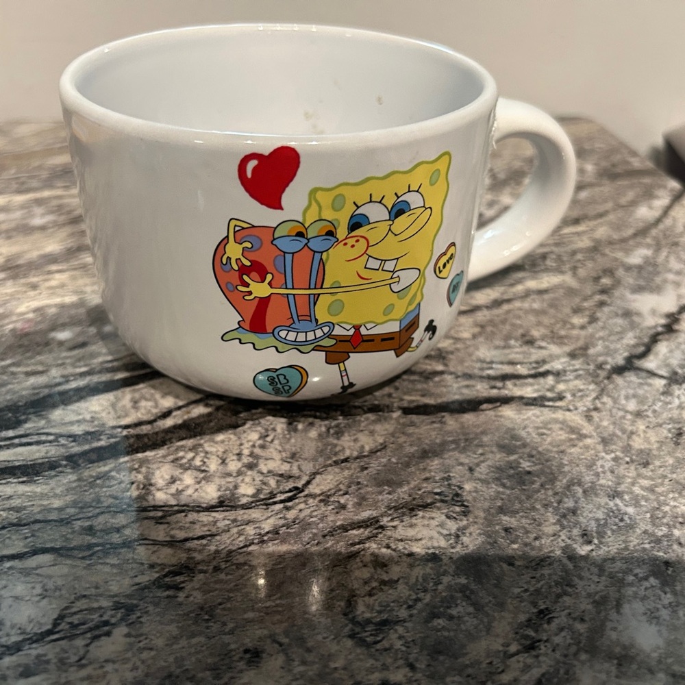 Nickelodeon SpongeBob White Mug with Red Heart